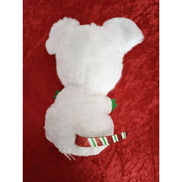 Ty Beanie Boo Chimney The Mouse Christmas Red White Green 7 Inch Plush Toy - Picture 6 of 7